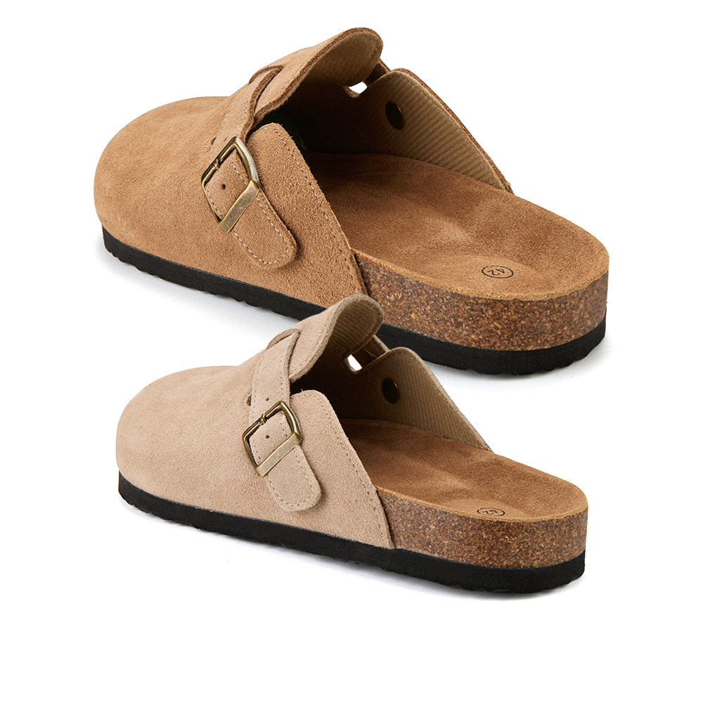 Komfort og stil i ét – Klassiske kork-sandaler med lukket tå