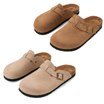 Komfort og stil i ét – Klassiske kork-sandaler med lukket tå