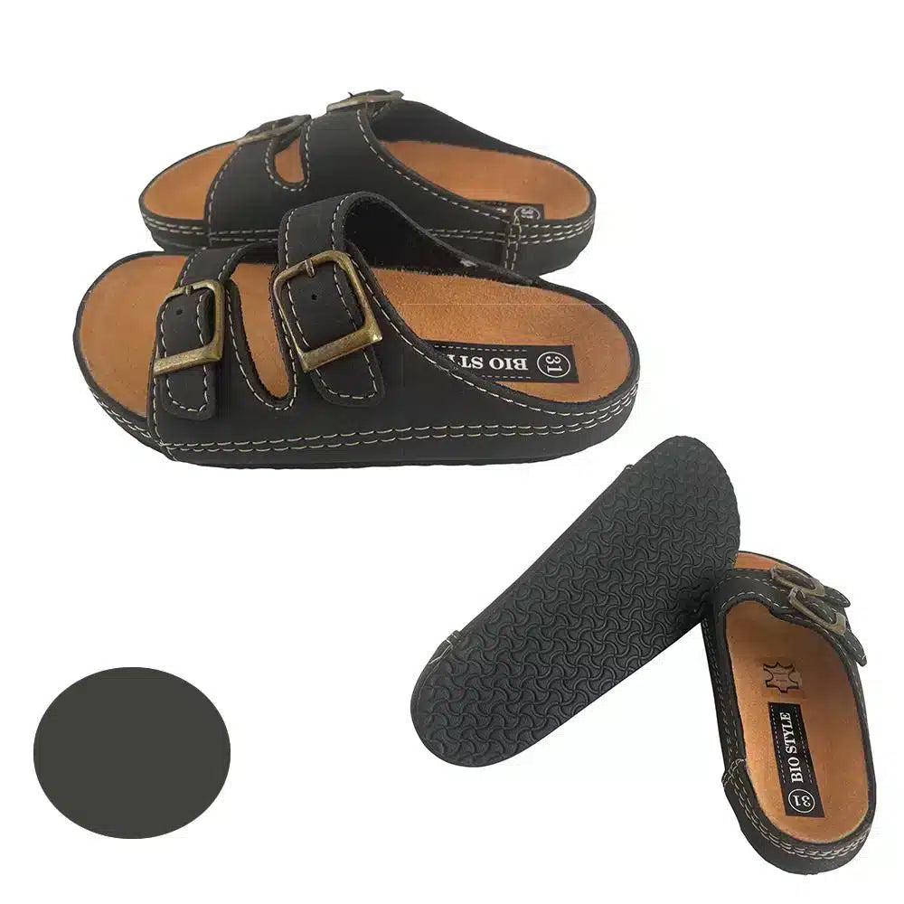 Sandaler til børn m/stropper model Bio Style - sort eller marineblå