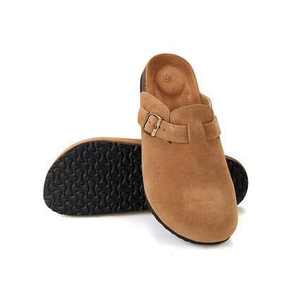 Komfort og stil i ét – Klassiske kork-sandaler med lukket tå