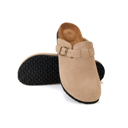 Komfort og stil i ét – Klassiske kork-sandaler med lukket tå