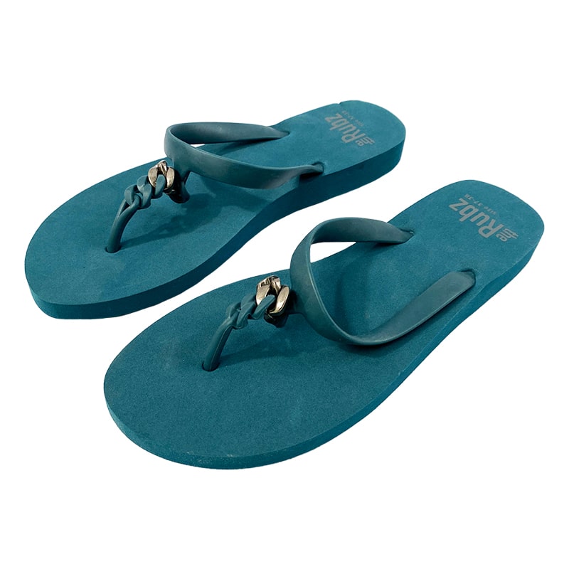 Klip klapper fra trendy "The Rubz" Unisex - Petrol &amp; Sølvmetal