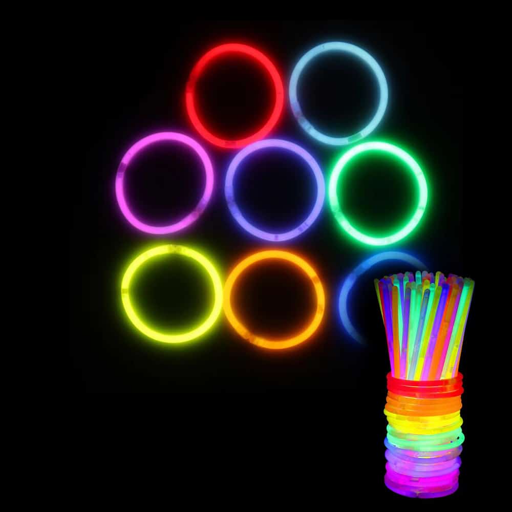 Selvlysende armbånd (15 stk.), 5 x 200 mm