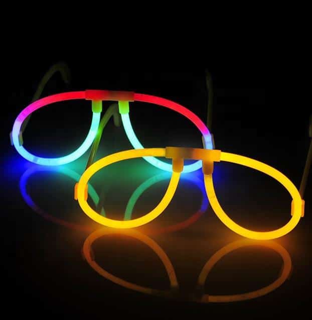 Runde Briller - Selvlysende glow stick