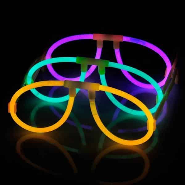 Runde Briller - Selvlysende glow stick