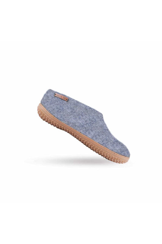 Uldhjemmesko (100% ren uld) - Model Denim m/Gummisål - Dansk Design fra SHUS