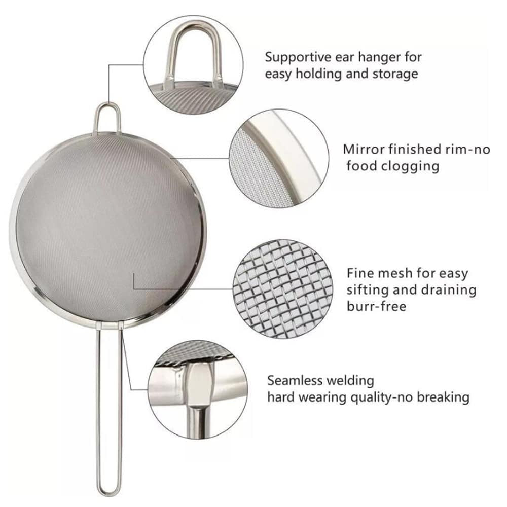 Sigtesæt med 3 dele (16 cm/18 cm/20 cm)