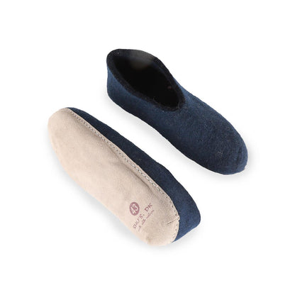 Uldhjemmesko (100% ren uld) m/sål i skind - Dansk Design fra SHUS
