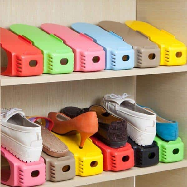 Pladsbesparende sko organizer (sort) 5 stk. pk.