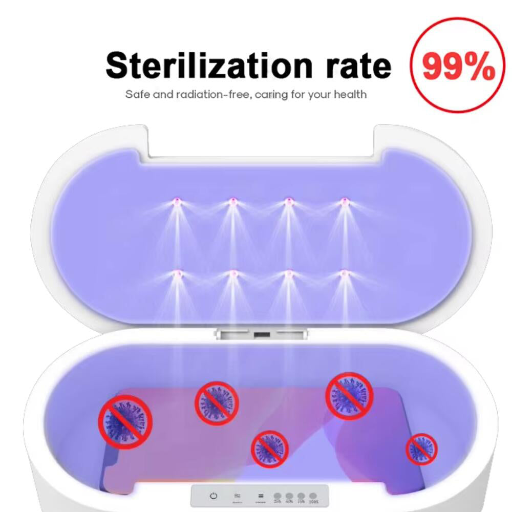 Smykke- og brillerenser med UV-C sterilisation og aromaterapi