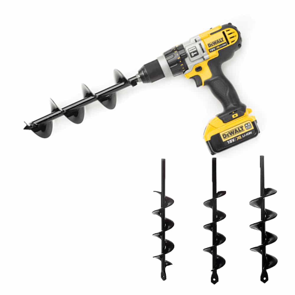 Plantebor / Sneglebor til boremaskine - 40 mm/60 mm/80 mm -