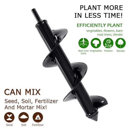 Plantebor / Sneglebor til boremaskine - 40 mm/60 mm/80 mm -