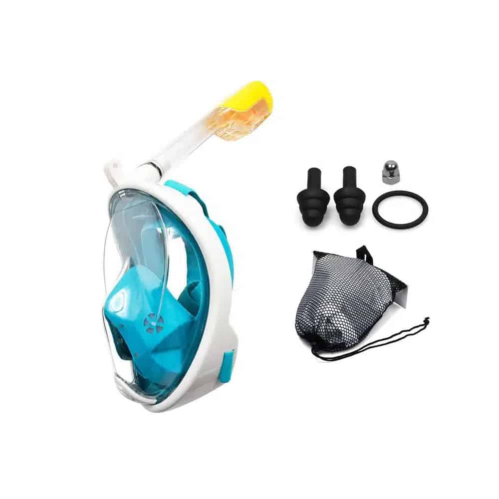 Snorkelmaske til børn og voksne med snorkel og 180 graders udsigt