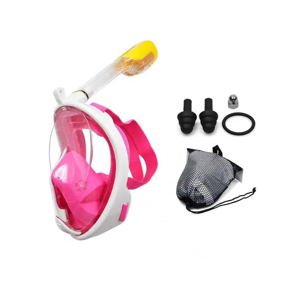 Snorkelmaske til børn og voksne med snorkel og 180 graders udsigt
