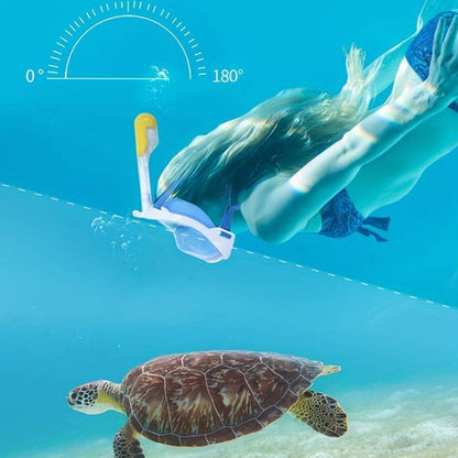 Snorkelmaske til børn og voksne med snorkel og 180 graders udsigt