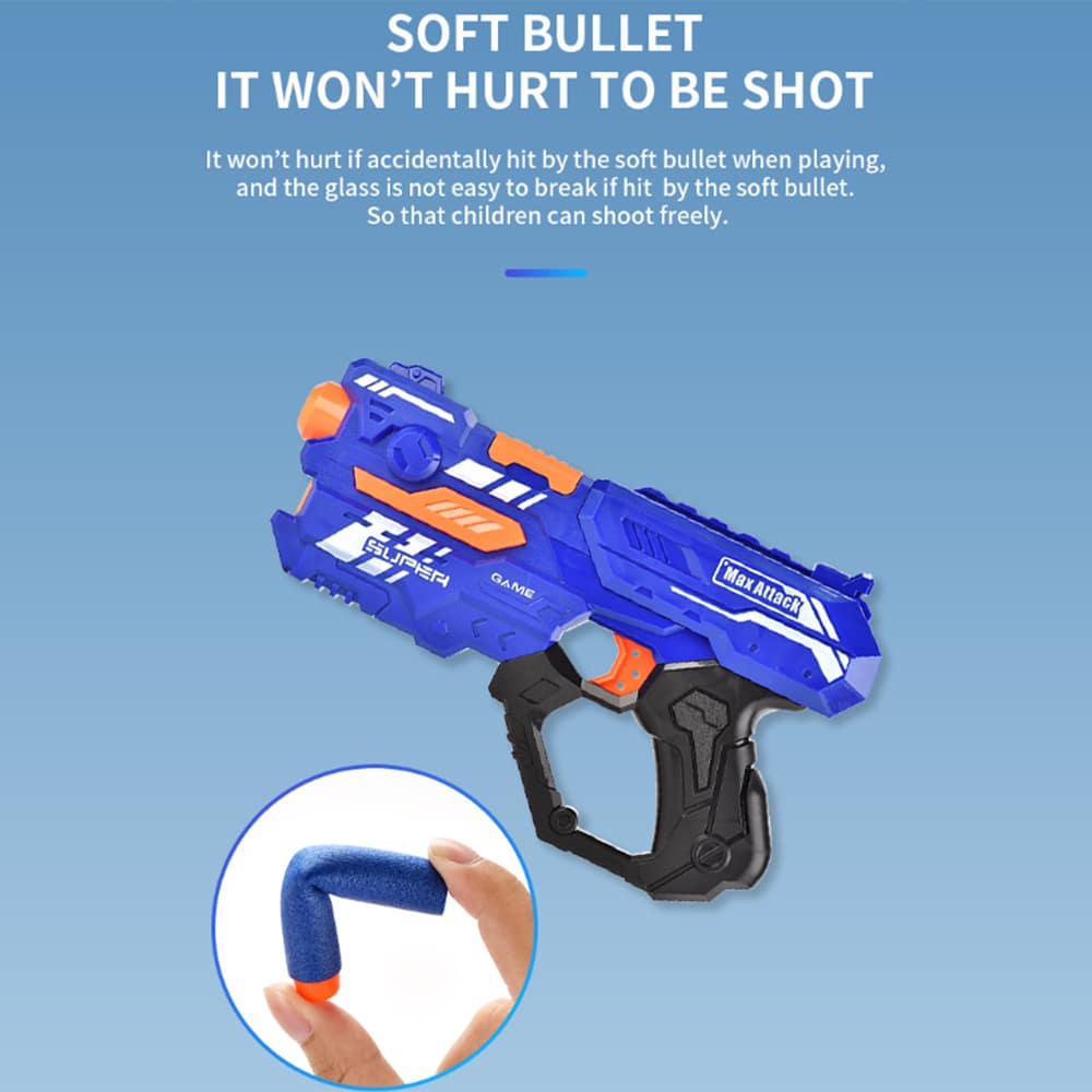Soft Bullet "Super Shoot" - 4 forskellige, super seje pistoler -