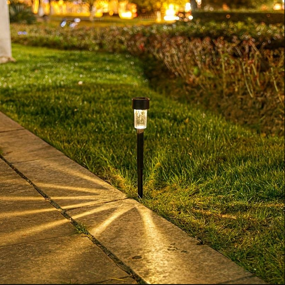 LED Solcelle Lamper udendørs på spyd - Sorte 10 stk.