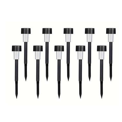 LED Solcelle Lamper udendørs på spyd - Sorte 10 stk.