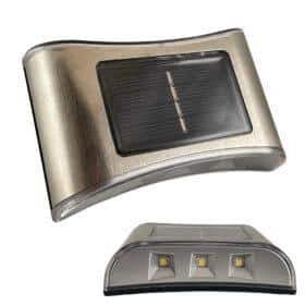 Rustfri LED-solcelle Væglampe (up- downlight), 4 stk.