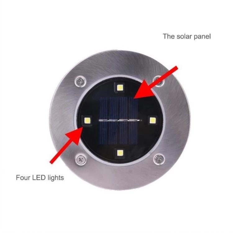 Solcelle LED spot til haven med spyd (4 stk.)