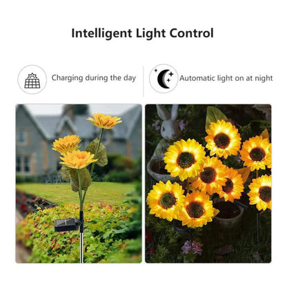 Solcelle lamper til haven - 1 blomst - 78 cm