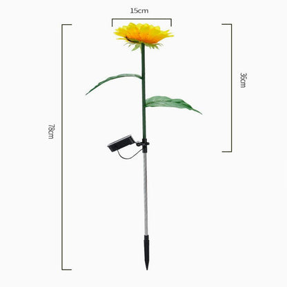 Solcelle lamper til haven - 1 blomst - 78 cm