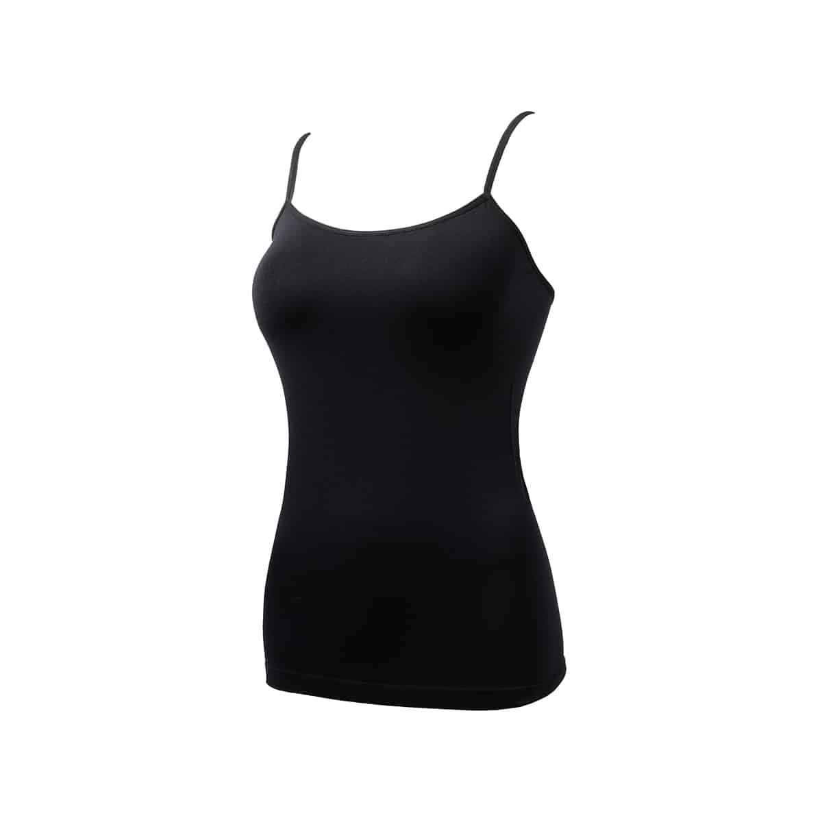 Top med smal strop - pakke med 2 stk (sort og hvid)