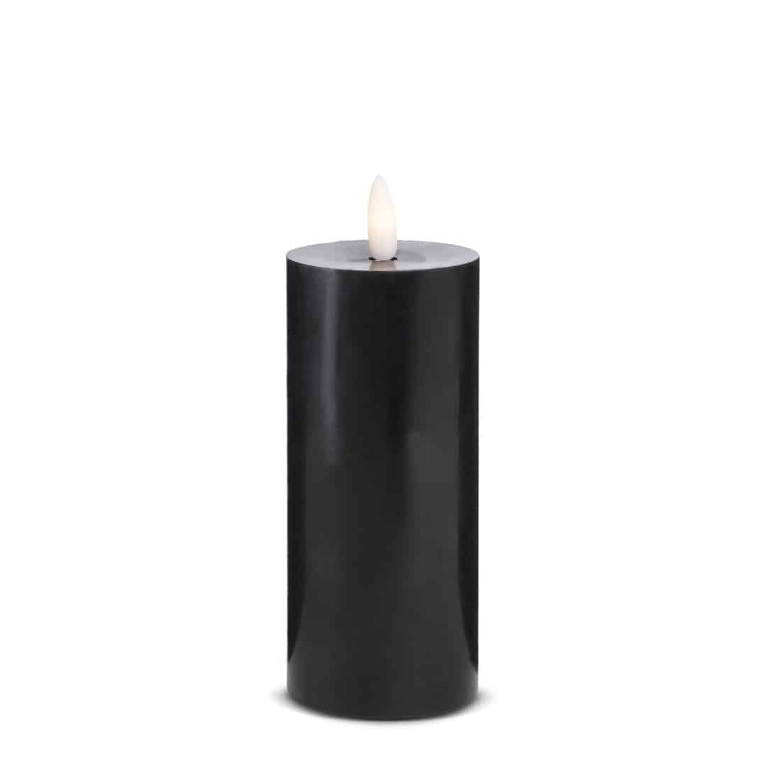 LED Stearinlys -1 stk. - ø5,5 x 15 cm - m/3D flamme - (flere farver)