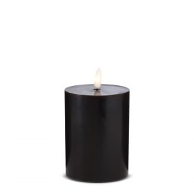 LED Stearinlys - 1 stk. - ø7,5 x 12,5 cm - m/3D flamme - (flere farver)