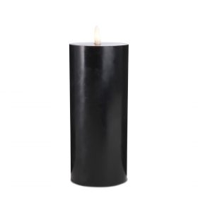 LED Stearinlys -1 stk. - ø7,5 x 20 cm - m/3D flamme - (flere farver)