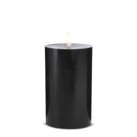 LED Stearinlys - 1 stk. - ø7,5 x 15 cm - m/3D flamme - (flere farver)