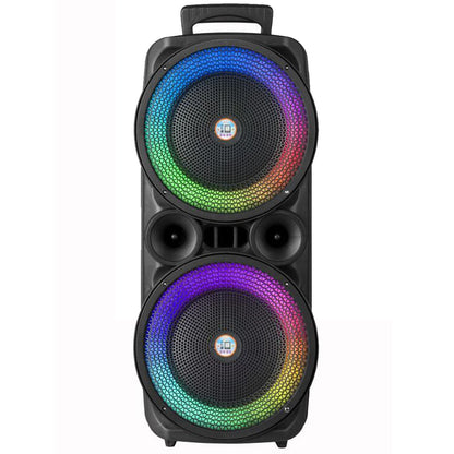 Soundbox 2 x 8" - LED-lys, Mikrofon og Fjernbetjening