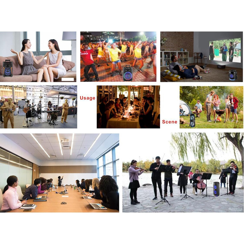 Soundbox 8" - LED-lys og Mikrofon