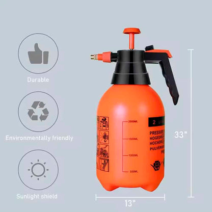 Tryksprøjte 2 liter med pumpe - orange -