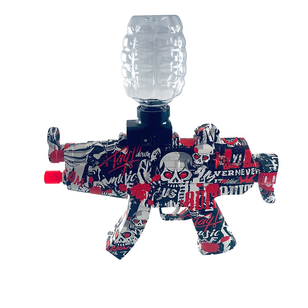 Gel Blaster Elektrisk Maskinpistol - inkl. gelékugler - rækkevidde på 20+ meter - (Ekstra stort batteri)