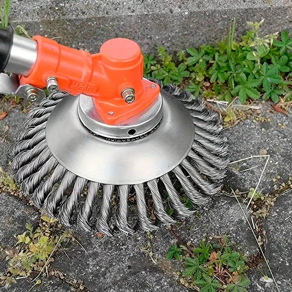 Effektiv stålbørste 6" eller 8" til ukrudtsfjernelse og polering