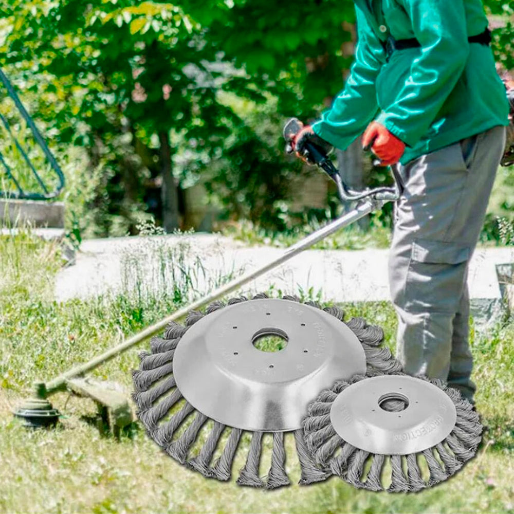 Effektiv stålbørste 6" eller 8" til ukrudtsfjernelse og polering