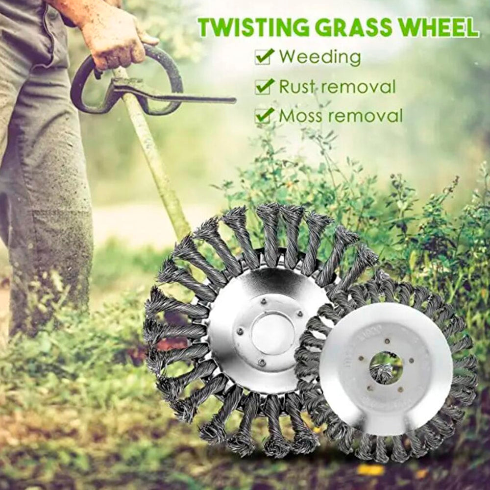 Effektiv stålbørste 6" eller 8" til ukrudtsfjernelse og polering