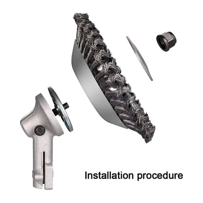 Effektiv stålbørste 6" eller 8" til ukrudtsfjernelse og polering