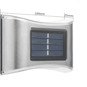 Rustfri LED-solcelle Væglampe (up- downlight), 4 stk.