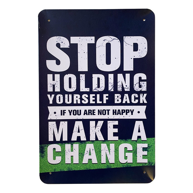 Metalskilt - Stop Holding