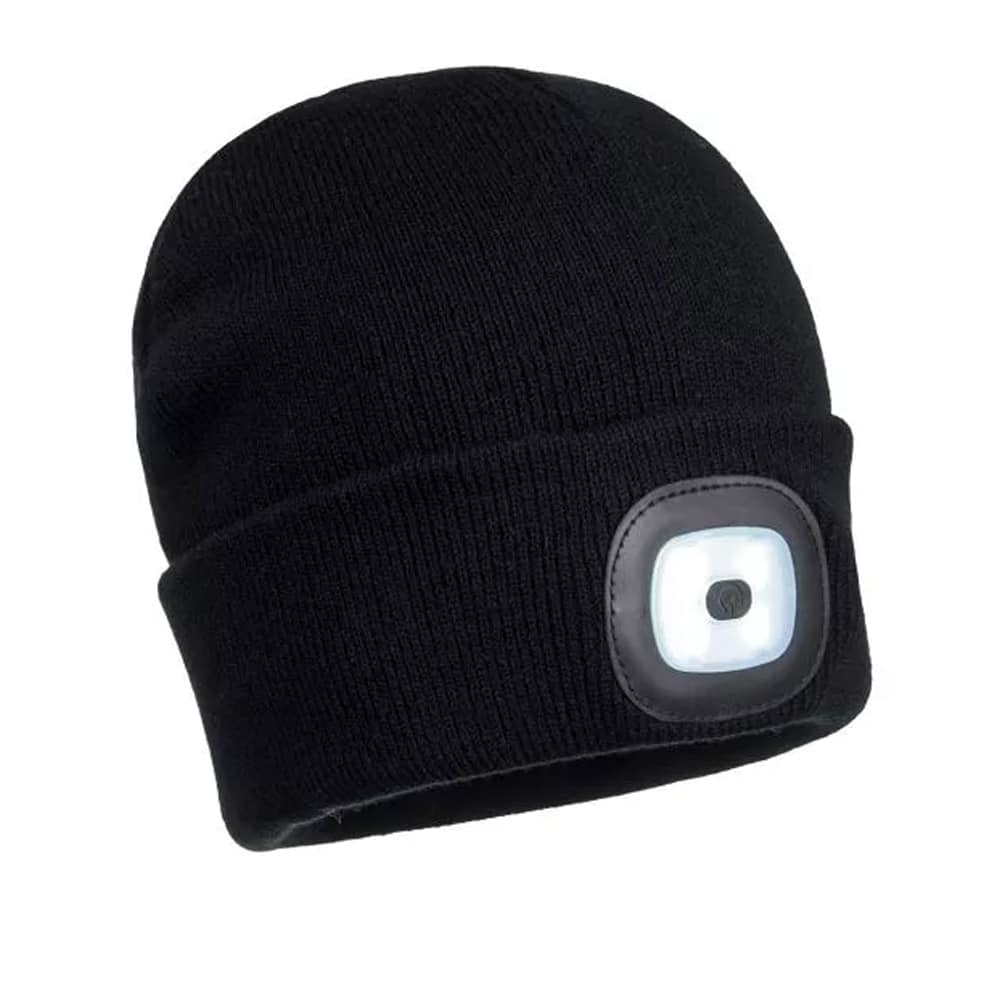 Strikhue m/kraftig LED-lys - Genopladelig - one-size -