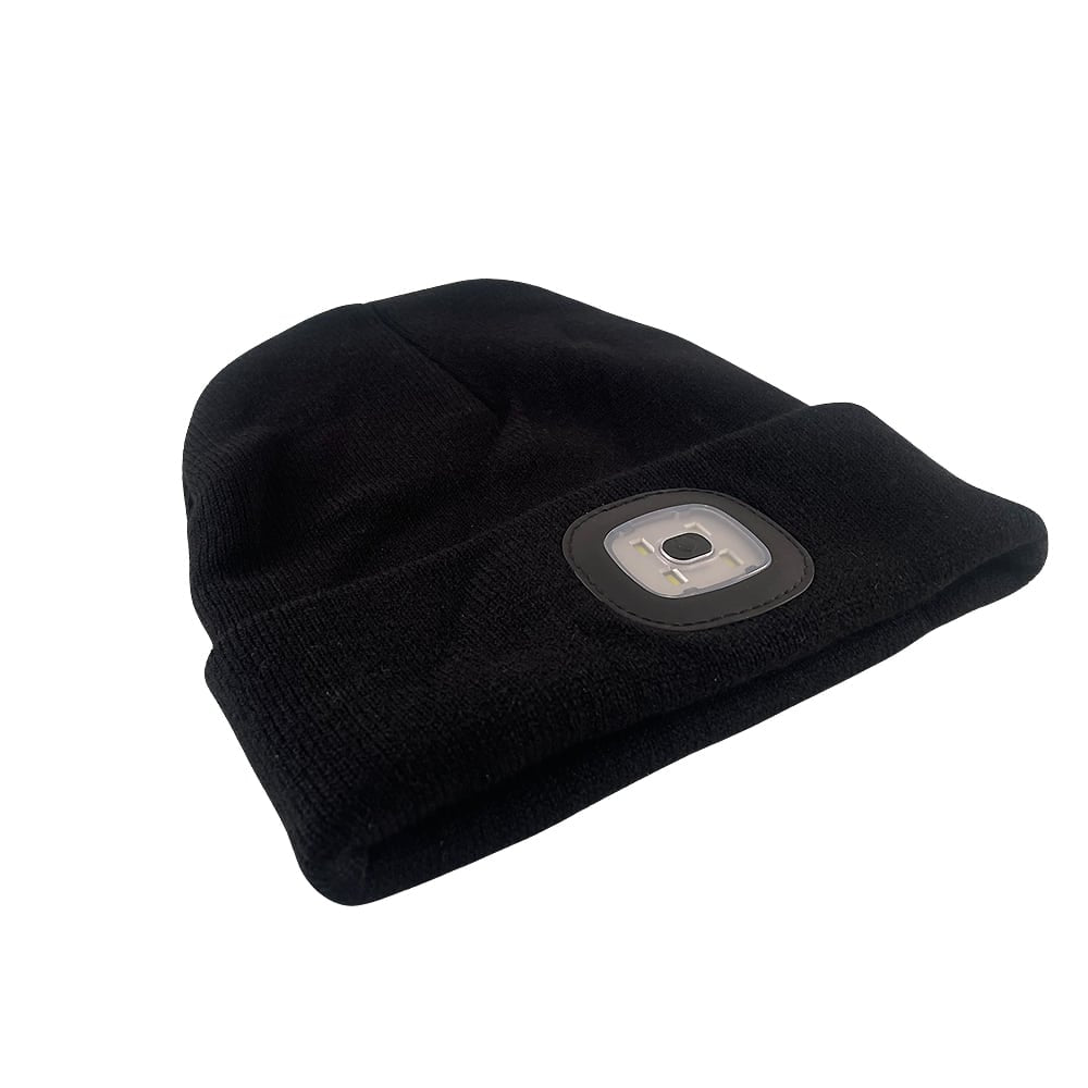 Strikhue m/kraftig LED-lys - Genopladelig - one-size -