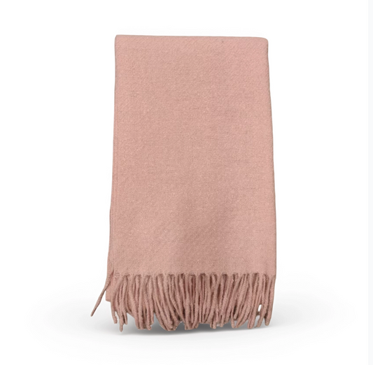 Elegant Halstørklæde med Frynser – Flere Smukke Farver – 65 x 180 cm  – 230 g.