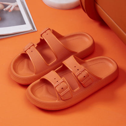 Slippers / Tøfler m/Spænde - Bløde &amp; Skridsikre i flere flotte farver (kendt som Happy Flops)