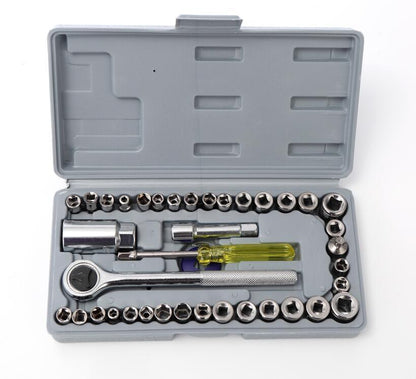Topnøglesæt 1/4" - 40 dele