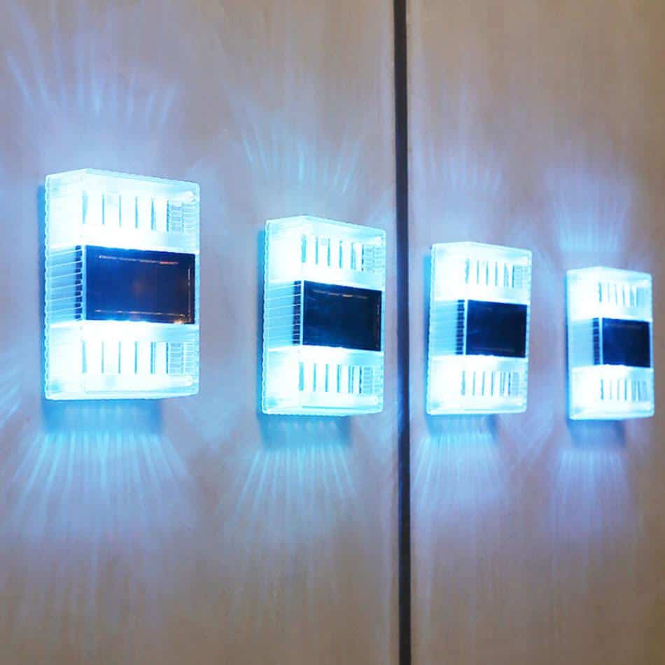 LED-solcelle væglampe (transparent)