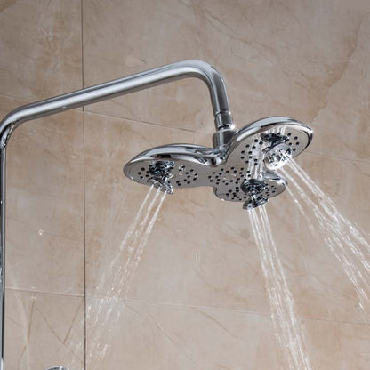 Bruse hoved - med 3 individuelle dyser og 3 strålefunktioner -