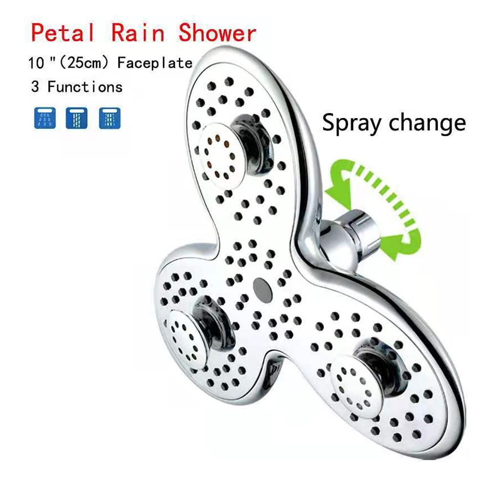 Bruse hoved - med 3 individuelle dyser og 3 strålefunktioner -