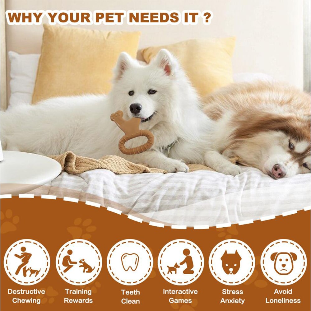 Tyggelegetøj til hunde af blødt naturgummi